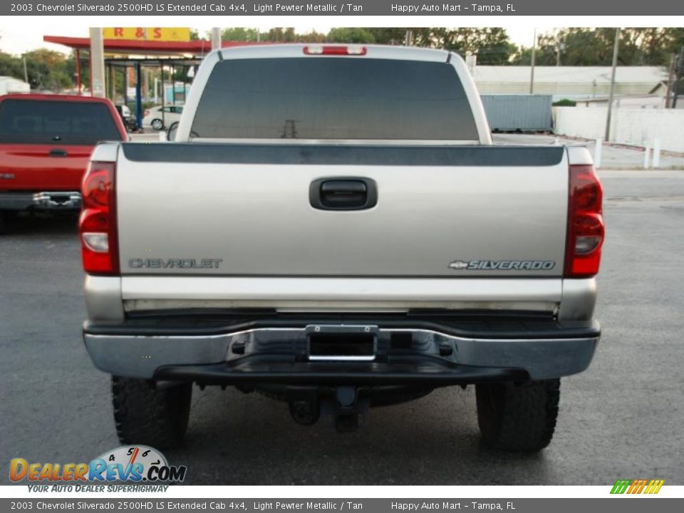 2003 Chevrolet Silverado 2500HD LS Extended Cab 4x4 Light Pewter Metallic / Tan Photo #12