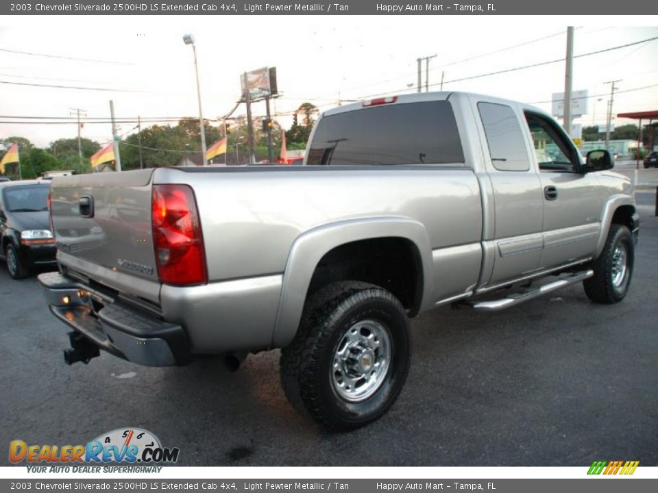 2003 Chevrolet Silverado 2500HD LS Extended Cab 4x4 Light Pewter Metallic / Tan Photo #16