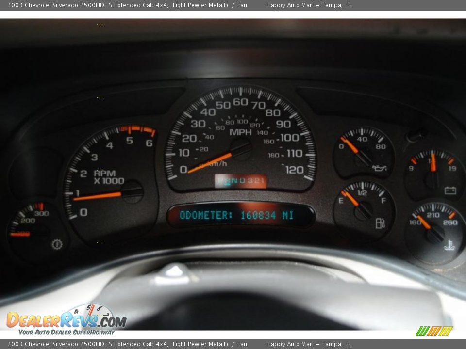 2003 Chevrolet Silverado 2500HD LS Extended Cab 4x4 Gauges Photo #17