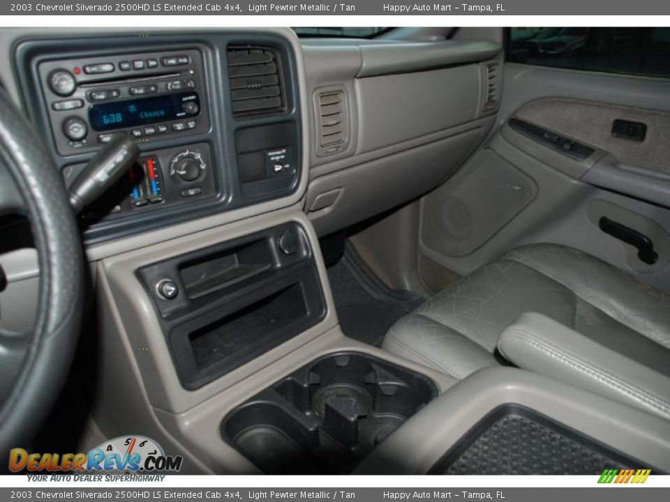 2003 Chevrolet Silverado 2500HD LS Extended Cab 4x4 Light Pewter Metallic / Tan Photo #19