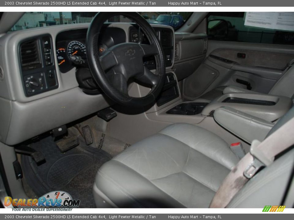 Tan Interior - 2003 Chevrolet Silverado 2500HD LS Extended Cab 4x4 Photo #22