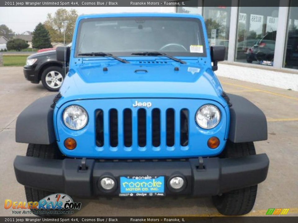 2011 Jeep Wrangler Unlimited Sport 4x4 Cosmos Blue / Black Photo #4