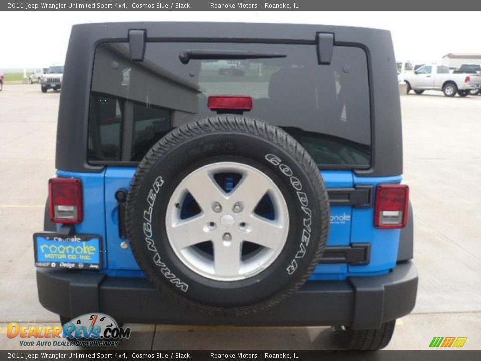 2011 Jeep Wrangler Unlimited Sport 4x4 Cosmos Blue / Black Photo #6