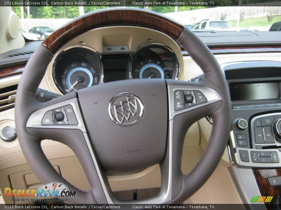 2011 Buick LaCrosse CXL Carbon Black Metallic / Cocoa/Cashmere Photo #10
