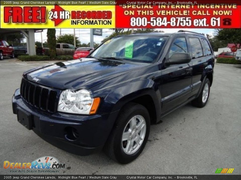 2005 Jeep Grand Cherokee Laredo Midnight Blue Pearl / Medium Slate Gray Photo #1