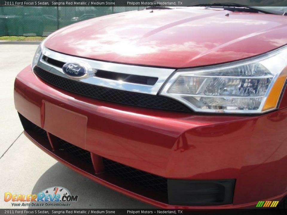 2011 Ford Focus S Sedan Sangria Red Metallic / Medium Stone Photo #9