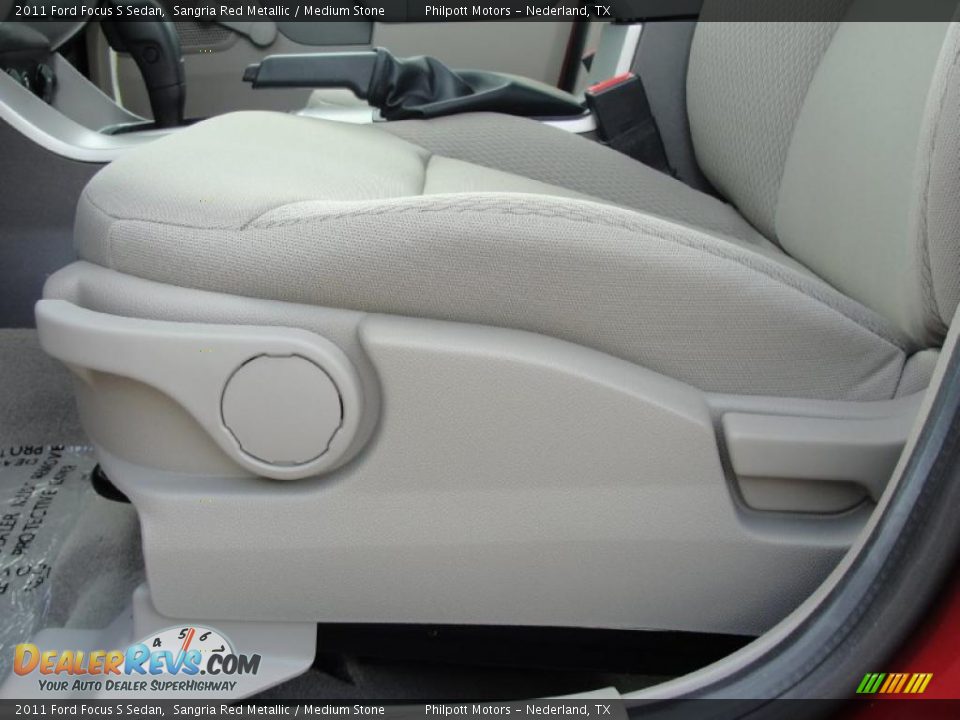 2011 Ford Focus S Sedan Sangria Red Metallic / Medium Stone Photo #23