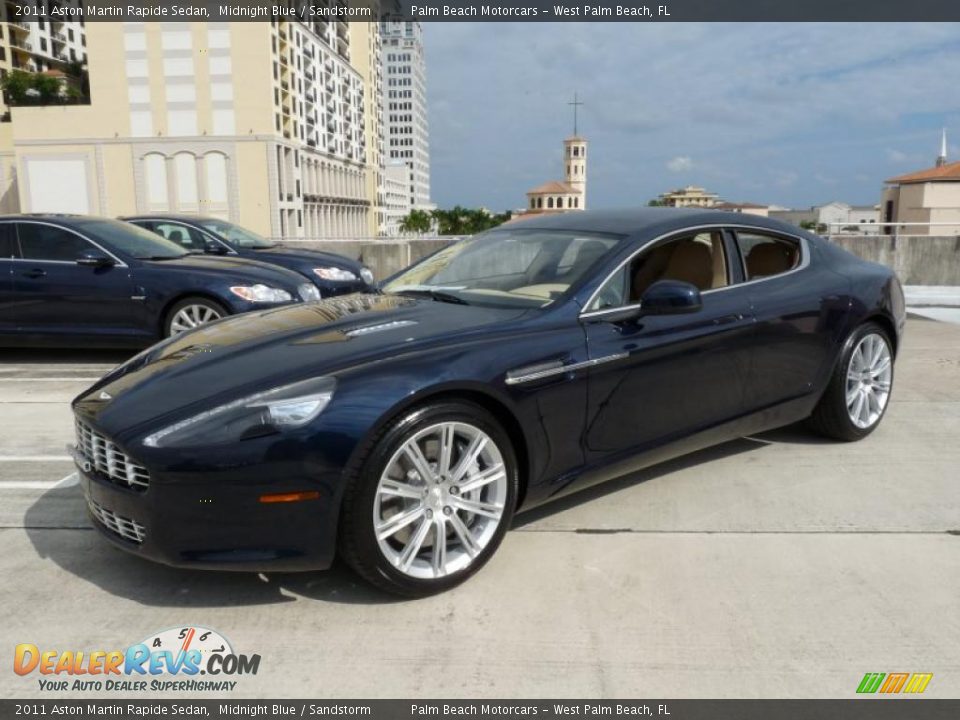 2011 Aston Martin Rapide Sedan Midnight Blue / Sandstorm Photo #3