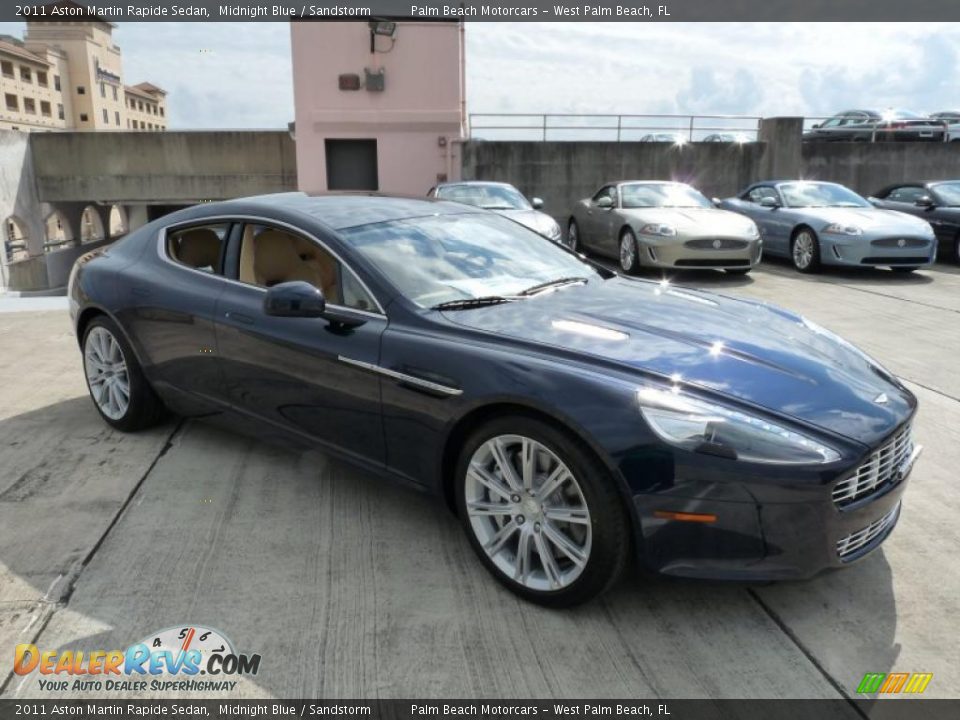 2011 Aston Martin Rapide Sedan Midnight Blue / Sandstorm Photo #7