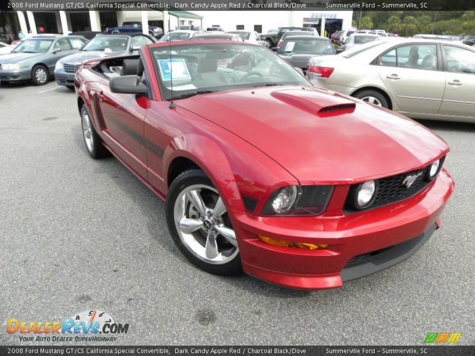 2008 Ford Mustang GT/CS California Special Convertible Dark Candy Apple Red / Charcoal Black/Dove Photo #1
