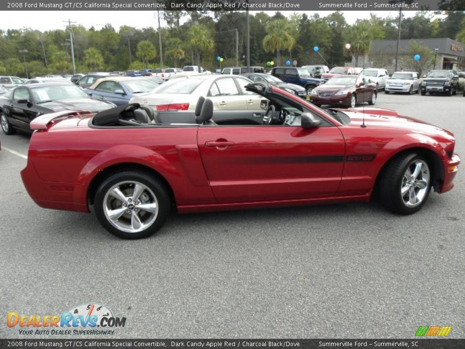 2008 Ford Mustang GT/CS California Special Convertible Dark Candy Apple Red / Charcoal Black/Dove Photo #10