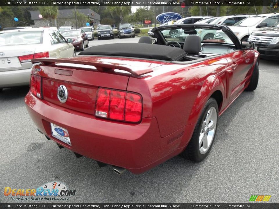 2008 Ford Mustang GT/CS California Special Convertible Dark Candy Apple Red / Charcoal Black/Dove Photo #11