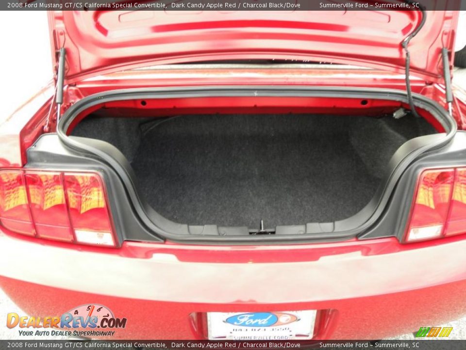 2008 Ford Mustang GT/CS California Special Convertible Dark Candy Apple Red / Charcoal Black/Dove Photo #12
