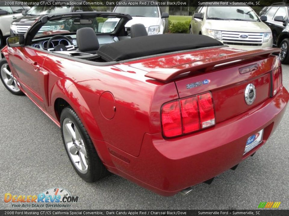 2008 Ford Mustang GT/CS California Special Convertible Dark Candy Apple Red / Charcoal Black/Dove Photo #13