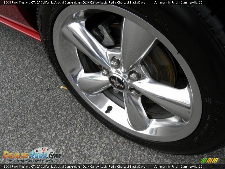 2008 Ford Mustang GT/CS California Special Convertible Dark Candy Apple Red / Charcoal Black/Dove Photo #14