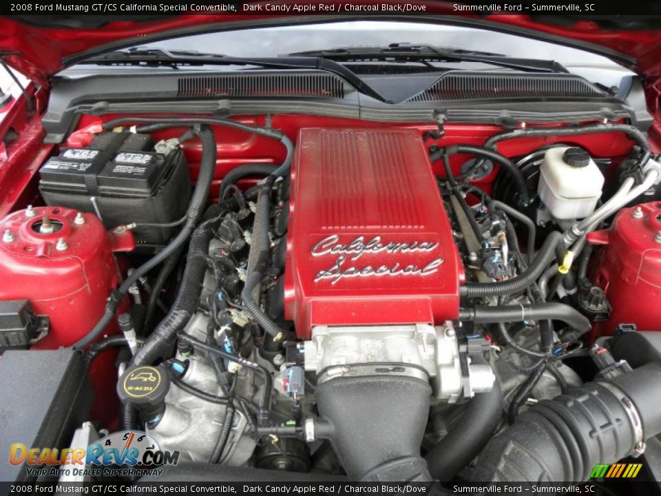 2008 Ford Mustang GT/CS California Special Convertible Dark Candy Apple Red / Charcoal Black/Dove Photo #16