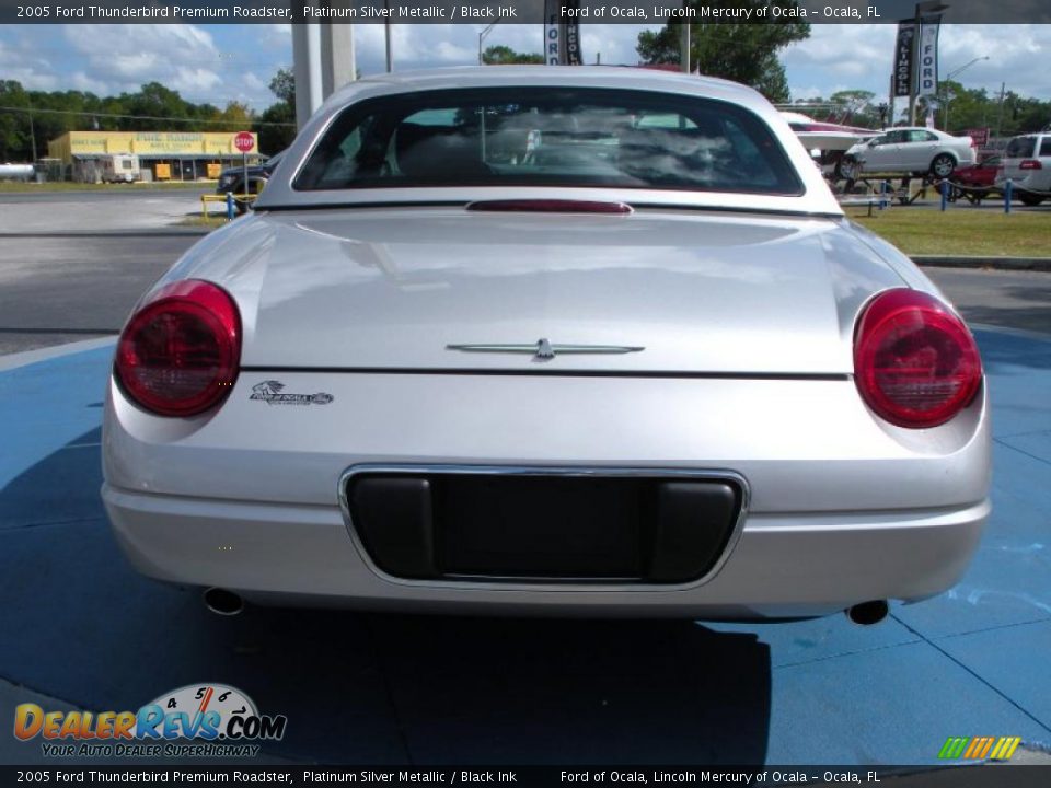 2005 Ford Thunderbird Premium Roadster Platinum Silver Metallic / Black Ink Photo #4