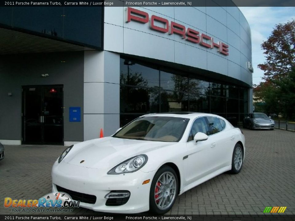 2011 Porsche Panamera Turbo Carrara White / Luxor Beige Photo #1