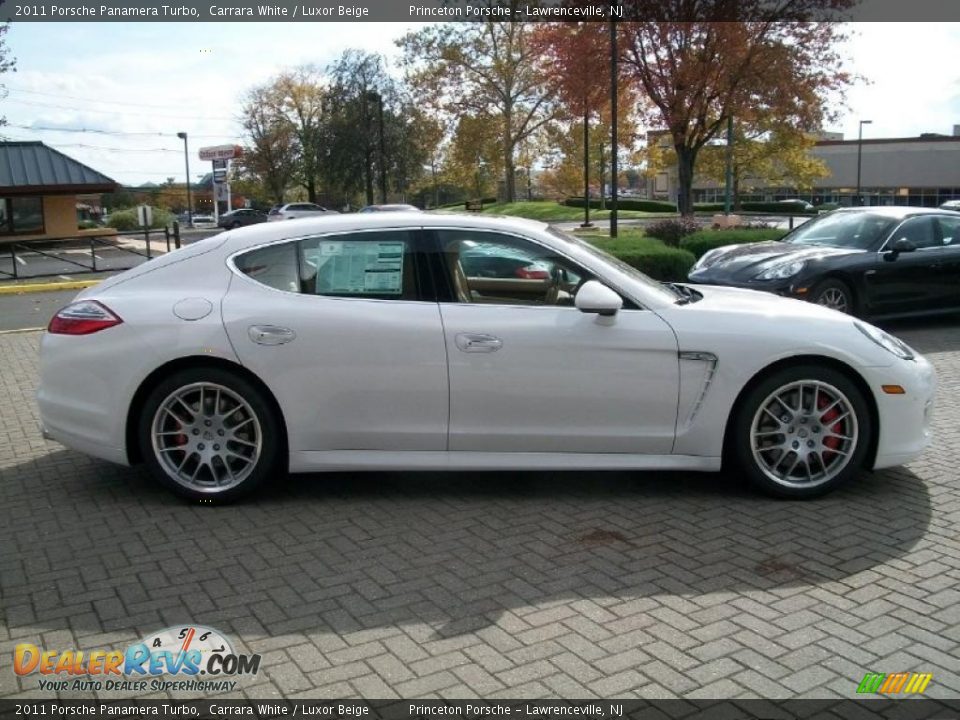 2011 Porsche Panamera Turbo Carrara White / Luxor Beige Photo #4