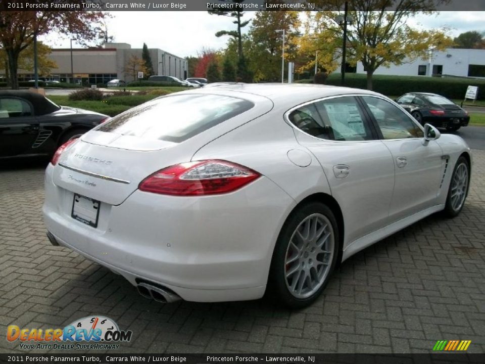 2011 Porsche Panamera Turbo Carrara White / Luxor Beige Photo #5