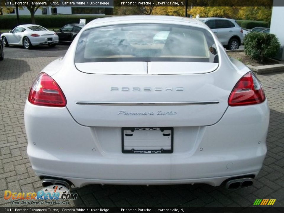 2011 Porsche Panamera Turbo Carrara White / Luxor Beige Photo #6