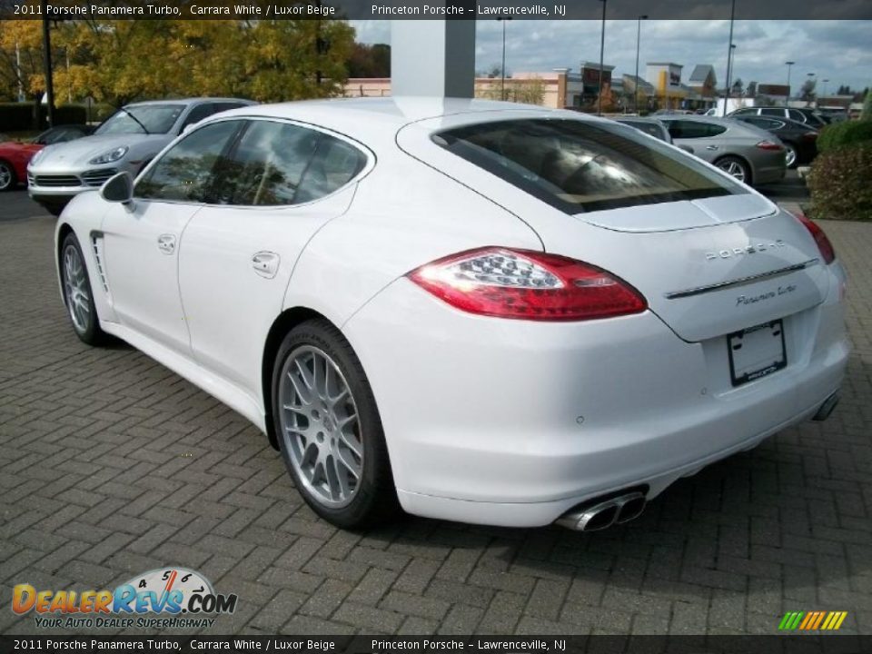 2011 Porsche Panamera Turbo Carrara White / Luxor Beige Photo #7