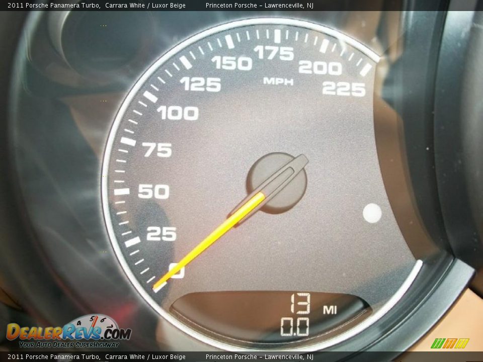 2011 Porsche Panamera Turbo Carrara White / Luxor Beige Photo #18