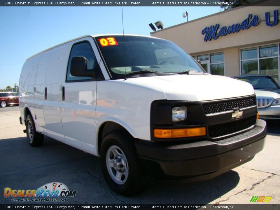 2003 Chevrolet Express 1500 Cargo Van Summit White / Medium Dark Pewter Photo #2