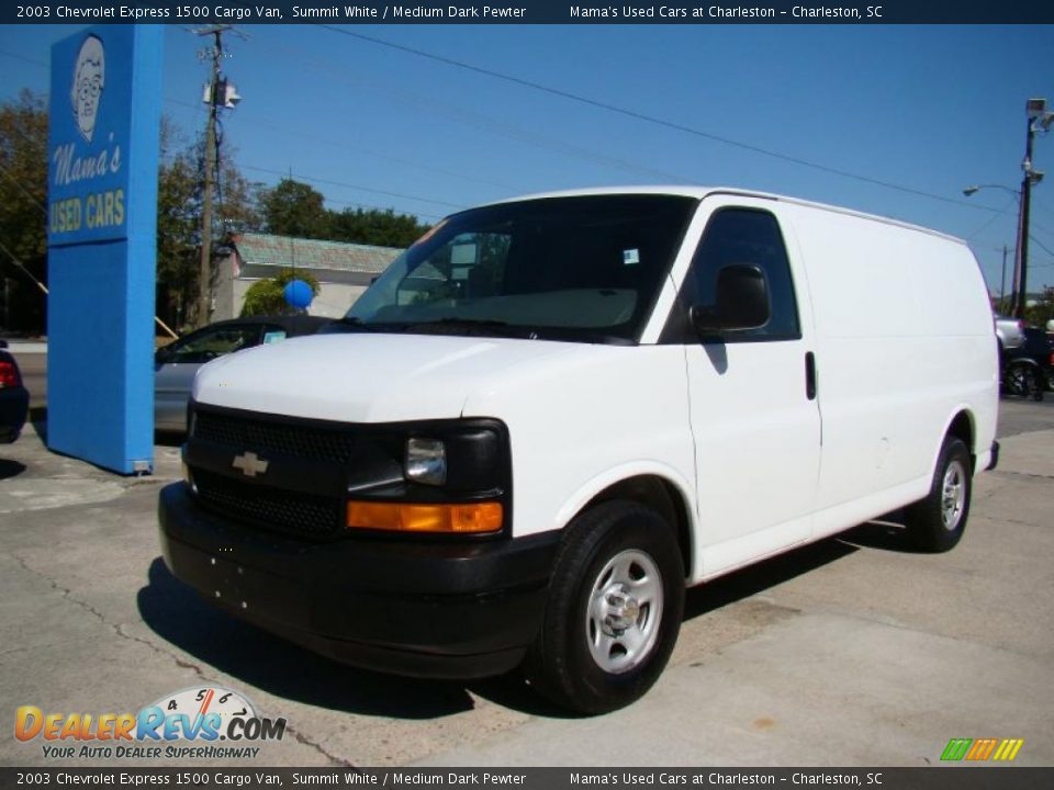 2003 Chevrolet Express 1500 Cargo Van Summit White / Medium Dark Pewter Photo #4