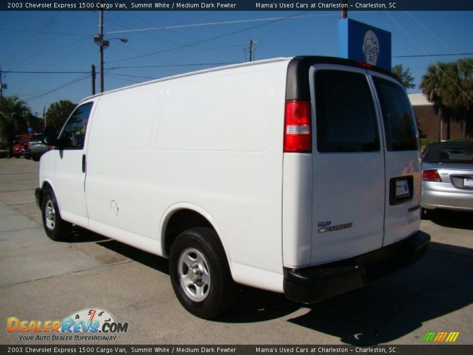 2003 Chevrolet Express 1500 Cargo Van Summit White / Medium Dark Pewter Photo #6