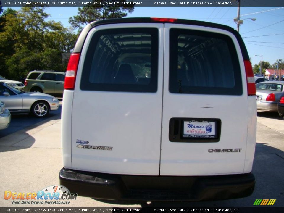 2003 Chevrolet Express 1500 Cargo Van Summit White / Medium Dark Pewter Photo #7