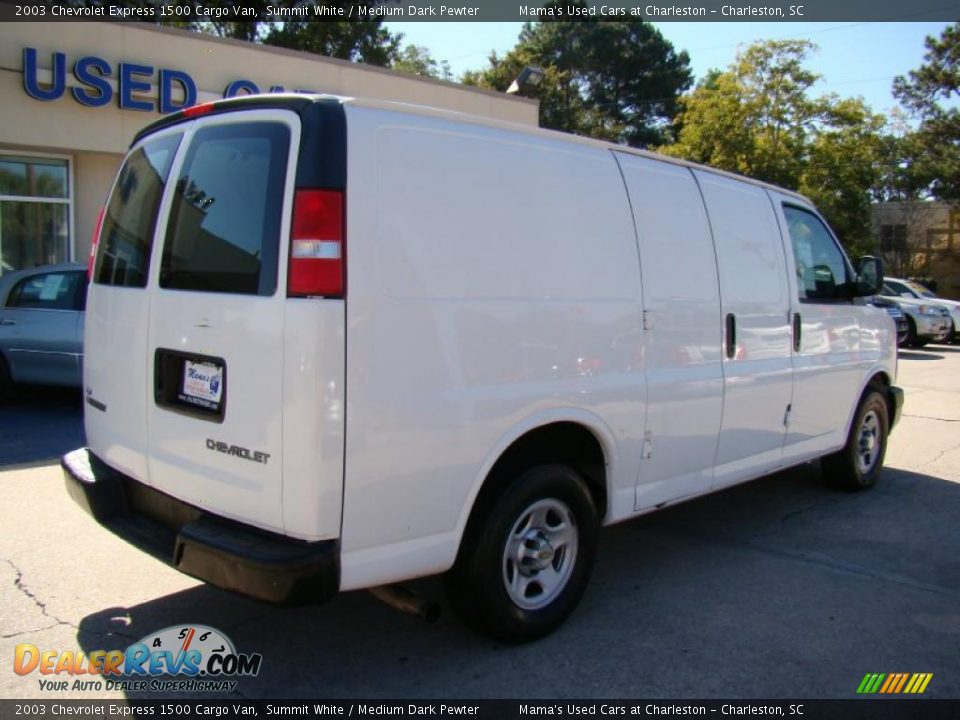 2003 Chevrolet Express 1500 Cargo Van Summit White / Medium Dark Pewter Photo #8