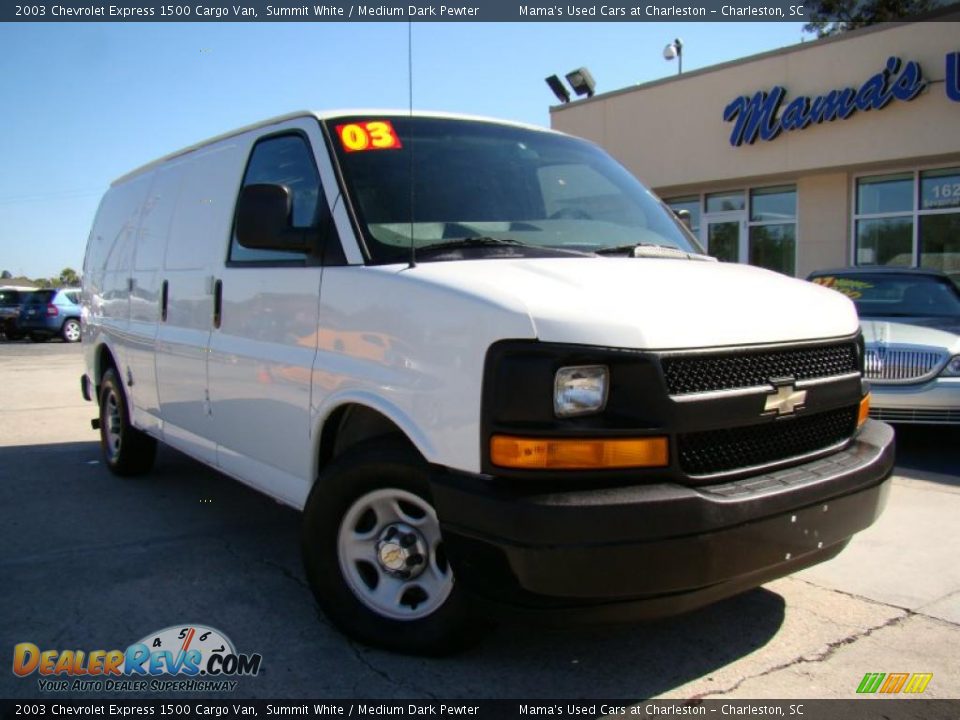 2003 Chevrolet Express 1500 Cargo Van Summit White / Medium Dark Pewter Photo #28