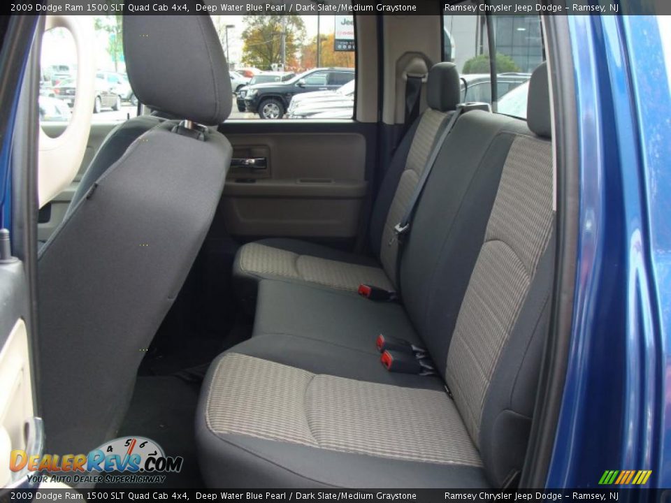 2009 Dodge Ram 1500 SLT Quad Cab 4x4 Deep Water Blue Pearl / Dark Slate/Medium Graystone Photo #8