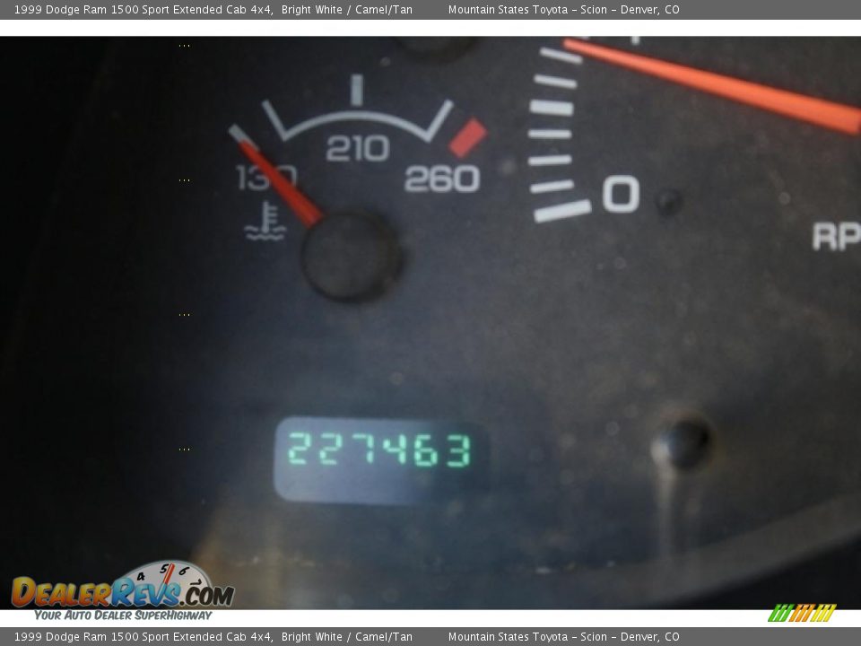 1999 Dodge Ram 1500 Sport Extended Cab 4x4 Bright White / Camel/Tan Photo #7
