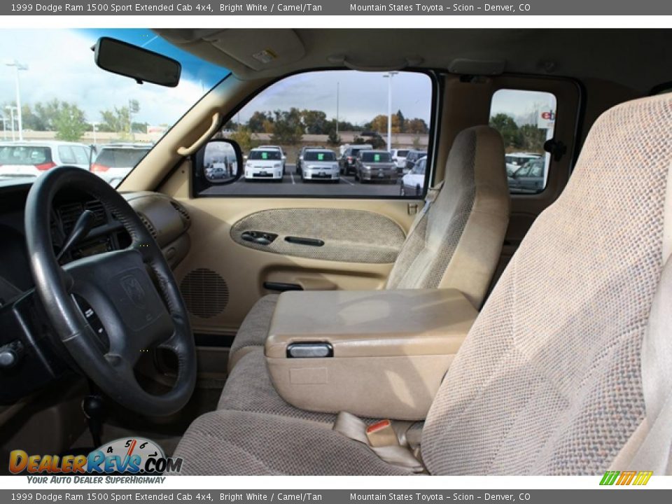 Camel/Tan Interior - 1999 Dodge Ram 1500 Sport Extended Cab 4x4 Photo #9