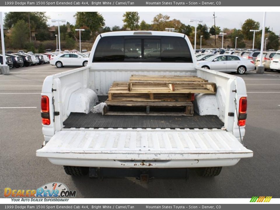 1999 Dodge Ram 1500 Sport Extended Cab 4x4 Bright White / Camel/Tan Photo #27
