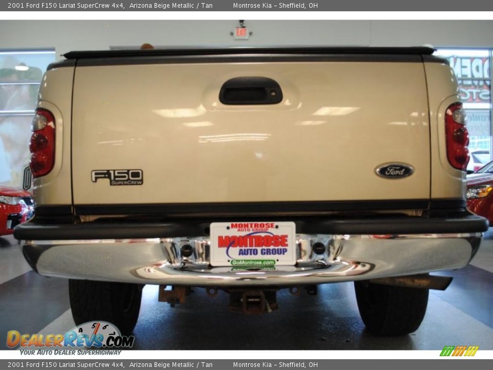 2001 Ford F150 Lariat SuperCrew 4x4 Arizona Beige Metallic / Tan Photo #6