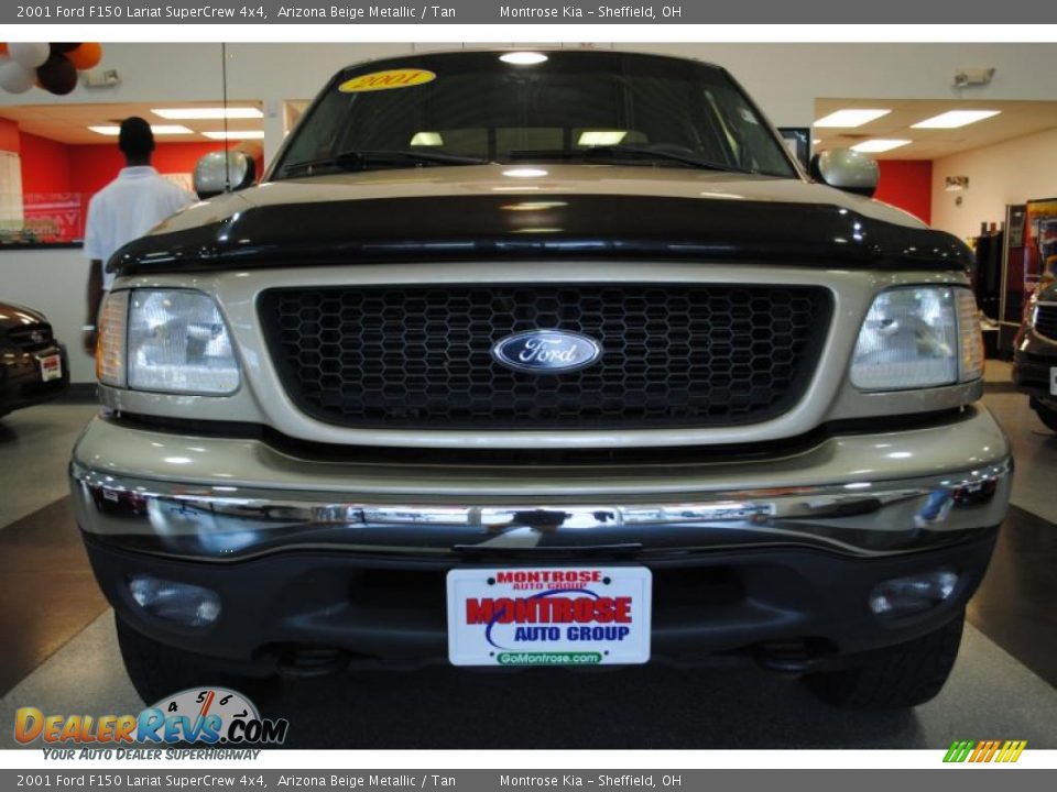 2001 Ford F150 Lariat SuperCrew 4x4 Arizona Beige Metallic / Tan Photo #11