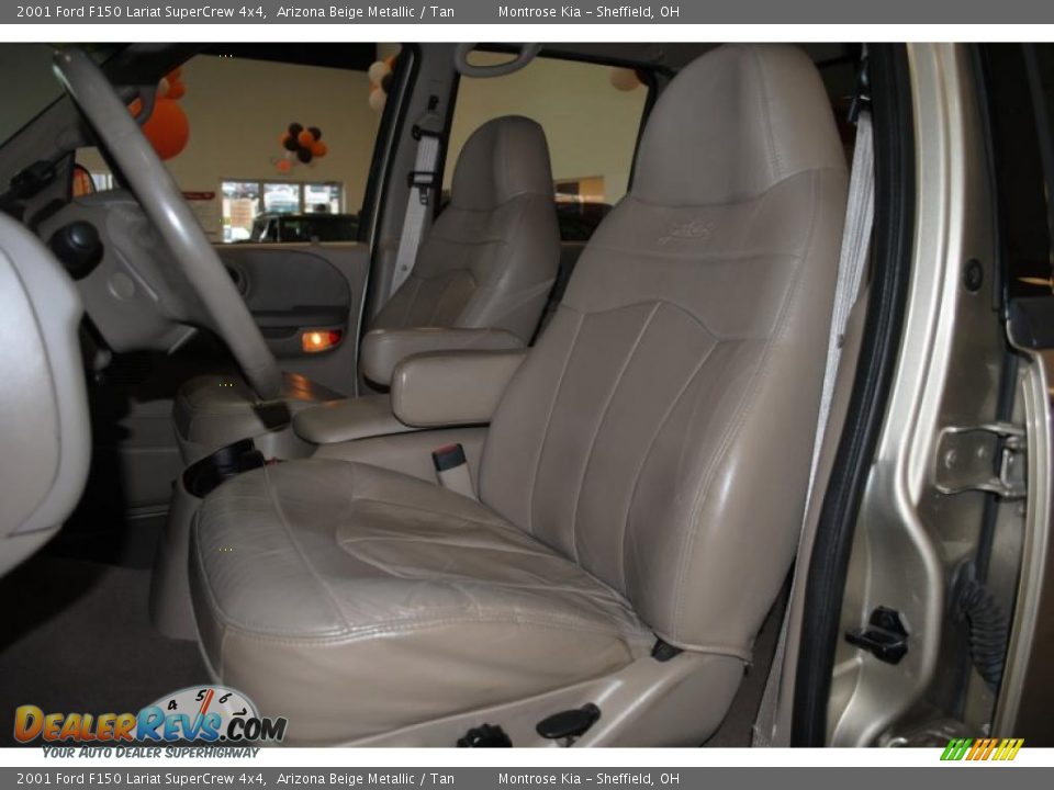 2001 Ford F150 Lariat SuperCrew 4x4 Arizona Beige Metallic / Tan Photo #15