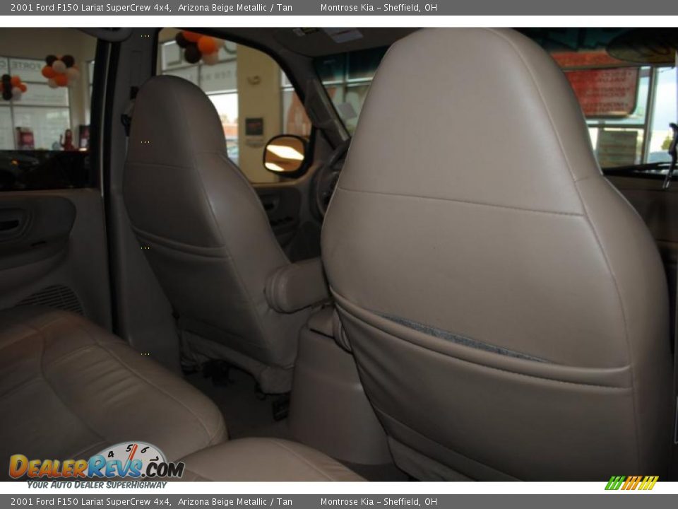 2001 Ford F150 Lariat SuperCrew 4x4 Arizona Beige Metallic / Tan Photo #19