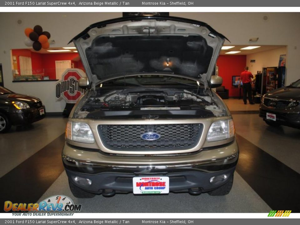 2001 Ford F150 Lariat SuperCrew 4x4 Arizona Beige Metallic / Tan Photo #21