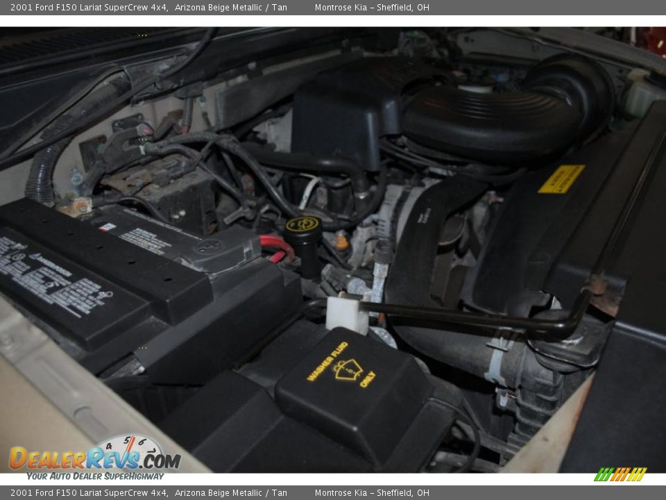 2001 Ford F150 Lariat SuperCrew 4x4 Arizona Beige Metallic / Tan Photo #22