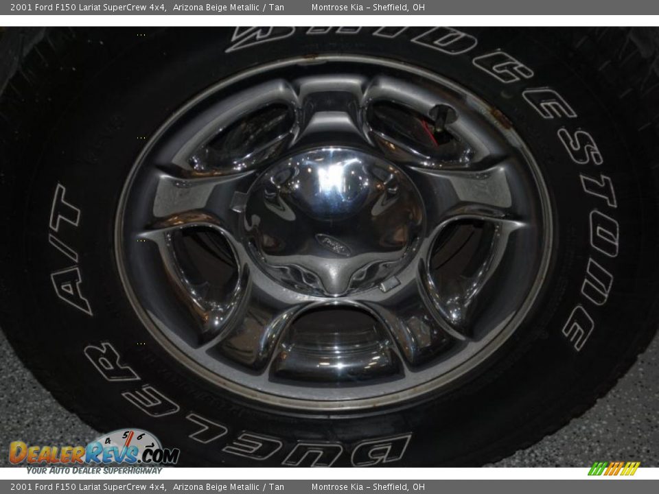 2001 Ford F150 Lariat SuperCrew 4x4 Arizona Beige Metallic / Tan Photo #28