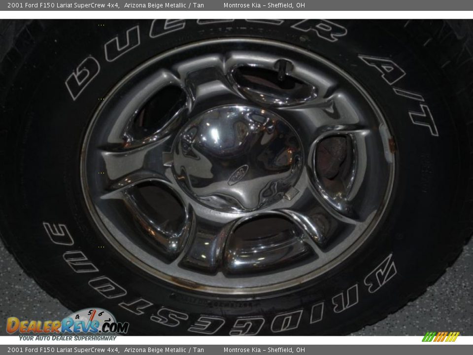 2001 Ford F150 Lariat SuperCrew 4x4 Arizona Beige Metallic / Tan Photo #29