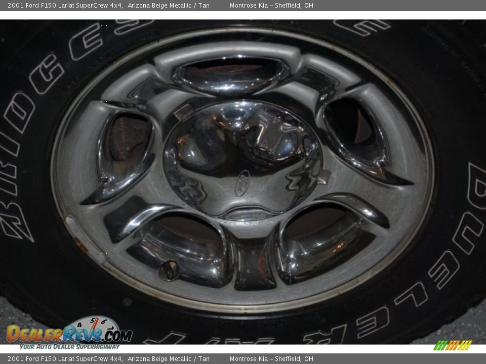 2001 Ford F150 Lariat SuperCrew 4x4 Arizona Beige Metallic / Tan Photo #30