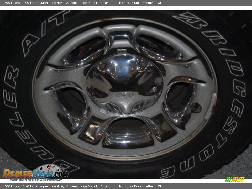 2001 Ford F150 Lariat SuperCrew 4x4 Arizona Beige Metallic / Tan Photo #31