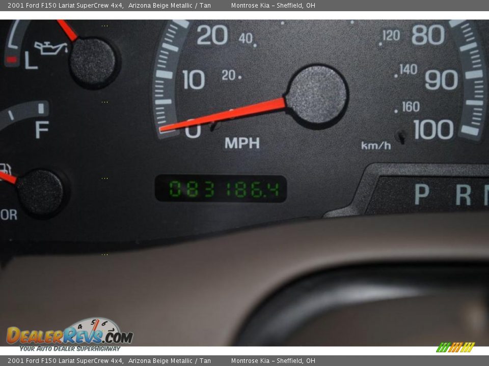 2001 Ford F150 Lariat SuperCrew 4x4 Arizona Beige Metallic / Tan Photo #34