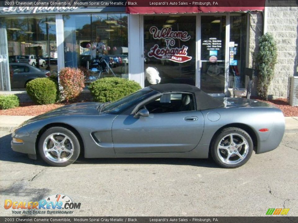 2003 Chevrolet Corvette Convertible Medium Spiral Gray Metallic / Black Photo #2