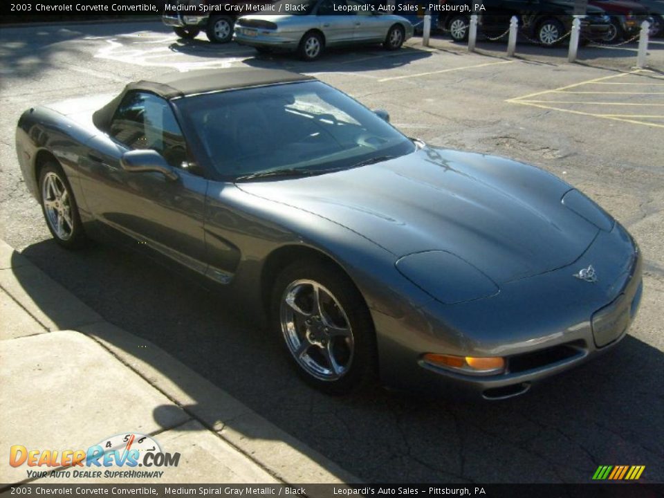 2003 Chevrolet Corvette Convertible Medium Spiral Gray Metallic / Black Photo #6